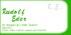 rudolf eder business card